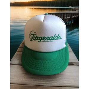 VINTAGE Fitzgeralds Casino Hat Cap Snap Back Green Mesh Trucker Mens Reno NV 90s